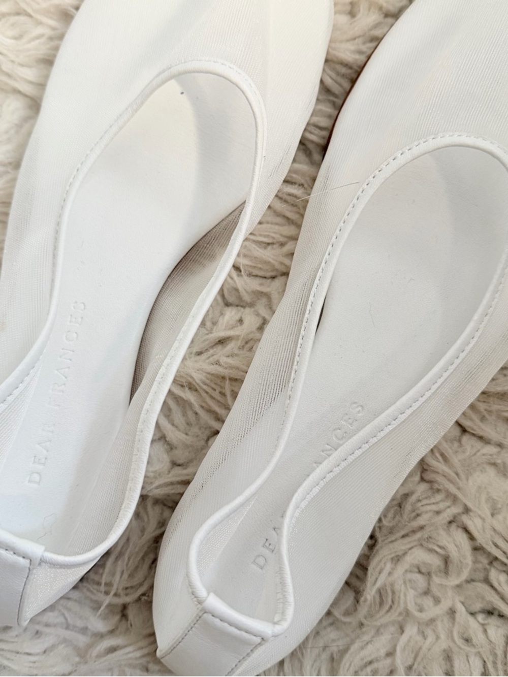 Dear Frances Balla Mesh Ballet Flats - White - Picture 10 of 10